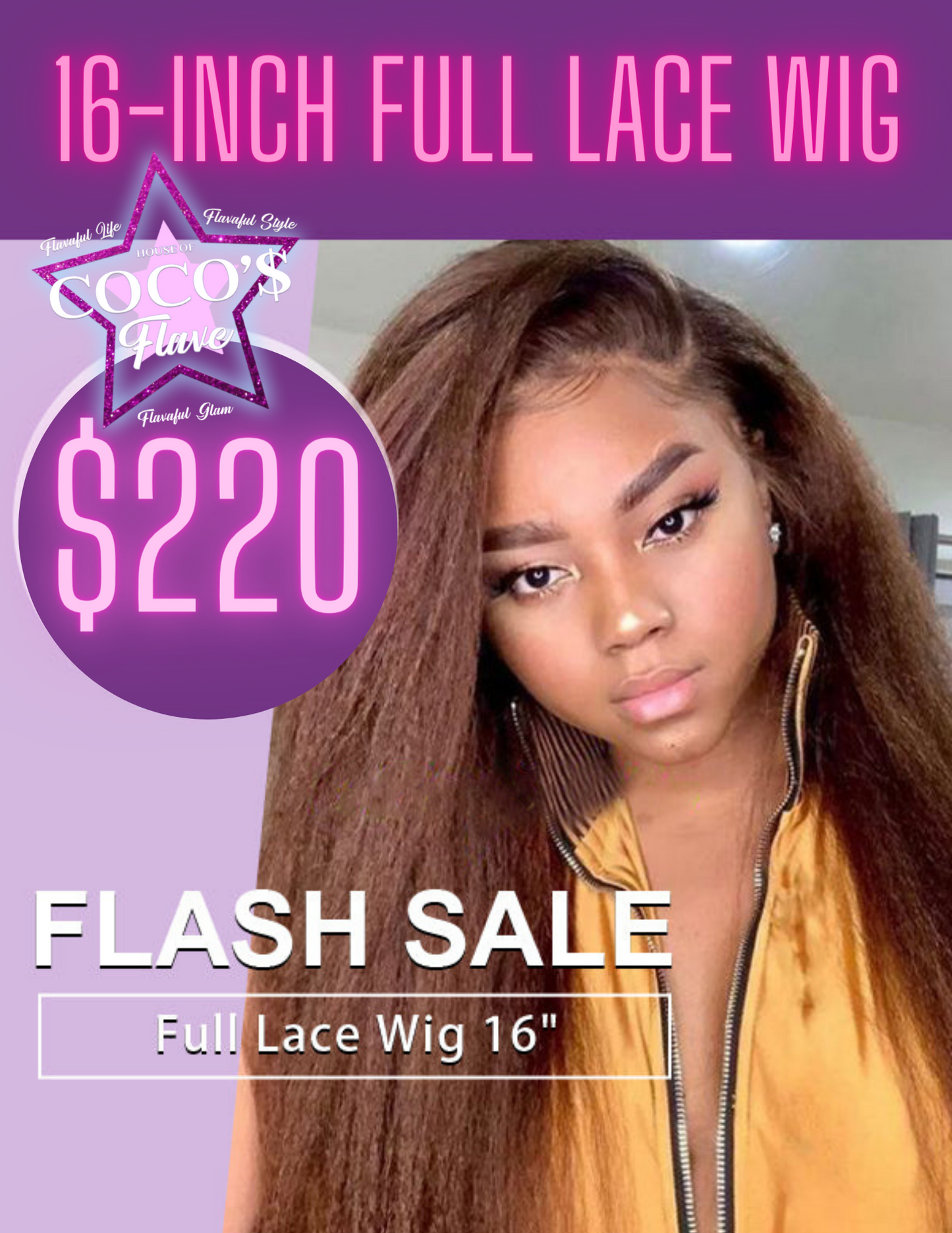 Full Lace Kinky Straight Wig